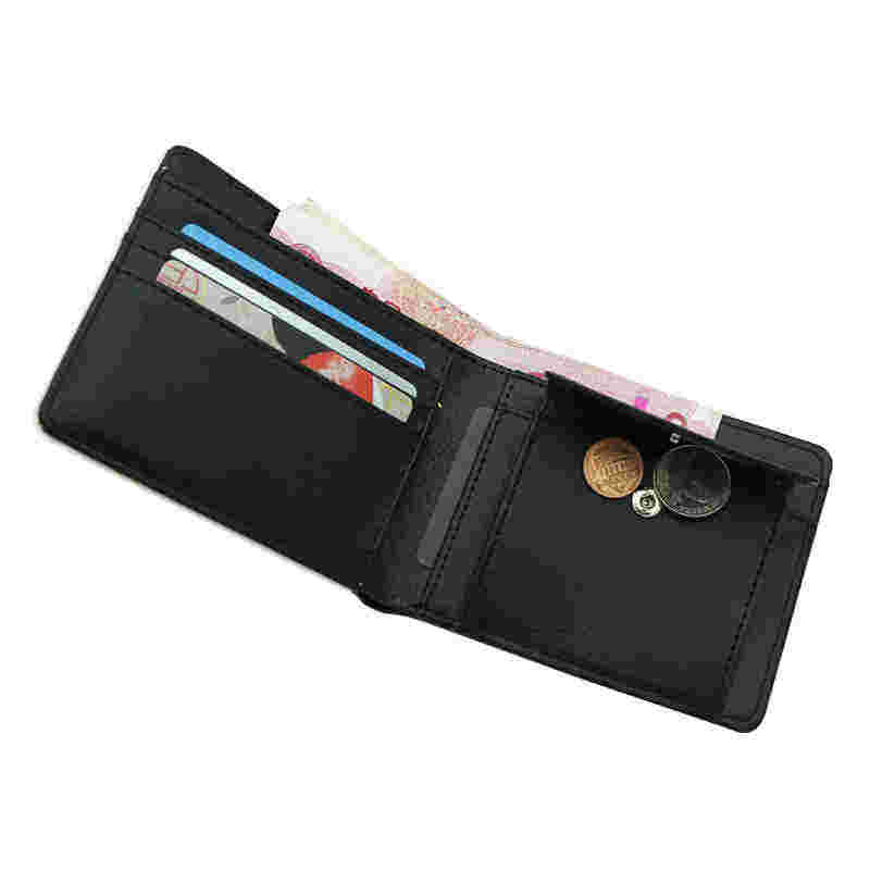 Sublimation Leatherette Bifold-lommebok for menn med myntlomme