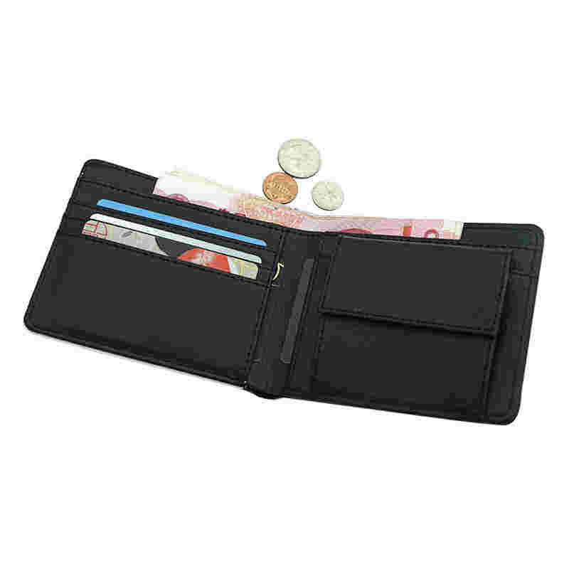 Sublimation Leatherette Bifold-lommebok for menn med myntlomme