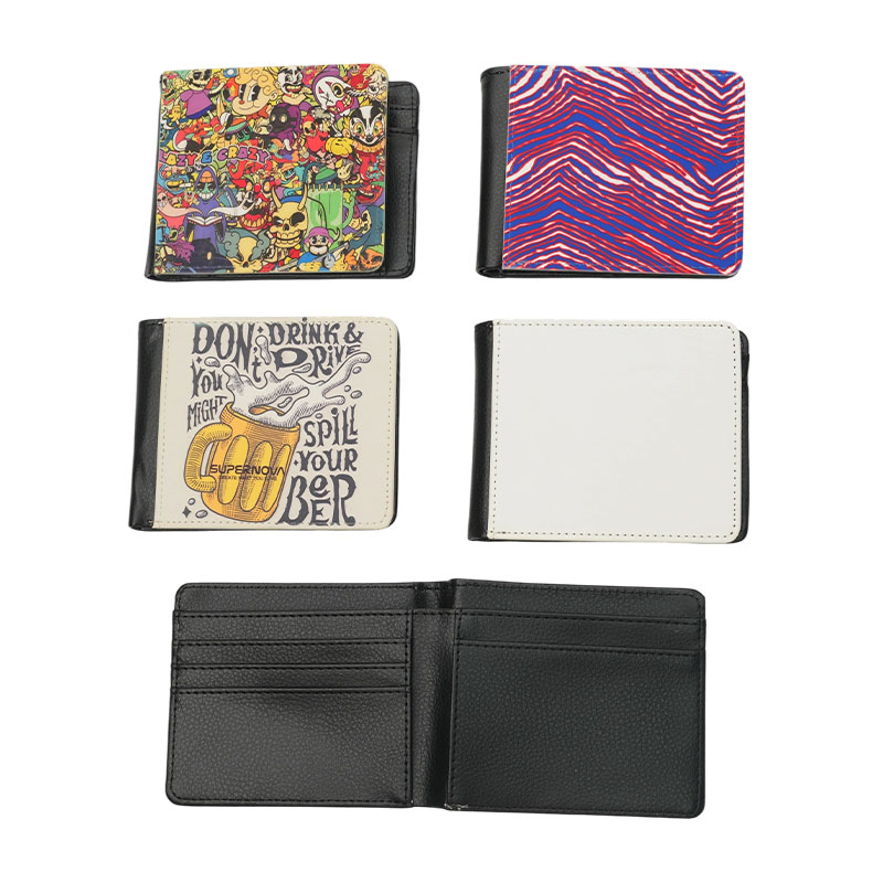 Sublimation Leatherette Bifold lommebok for menn