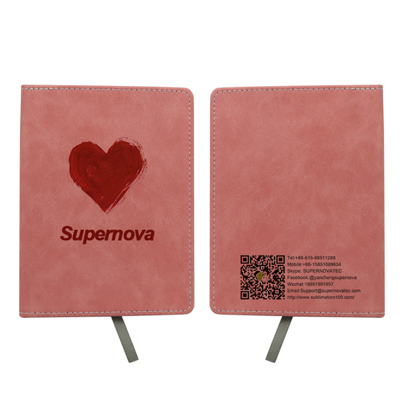 Sublimasjonsfarge skinn Notebook - A6 størrelse