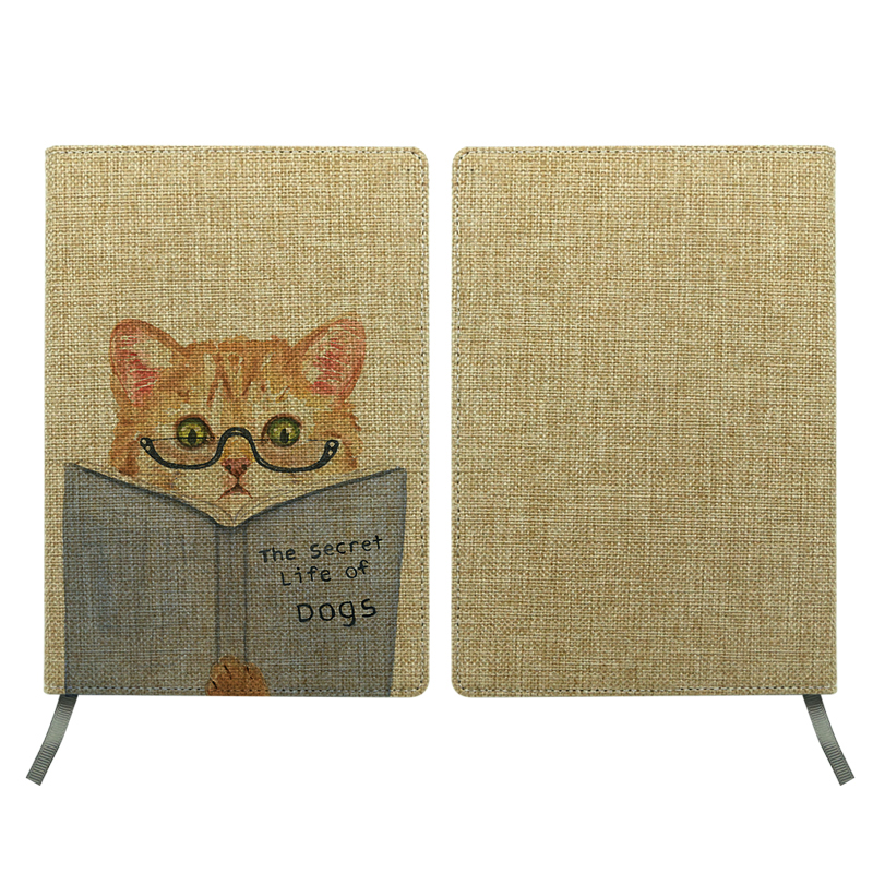 Sublimation Jute Changeable Notebook - A6 størrelse