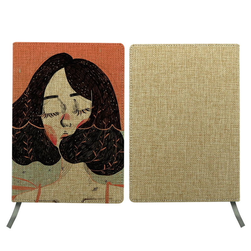 Sublimation Jute Changeable Notebook - A5 størrelse